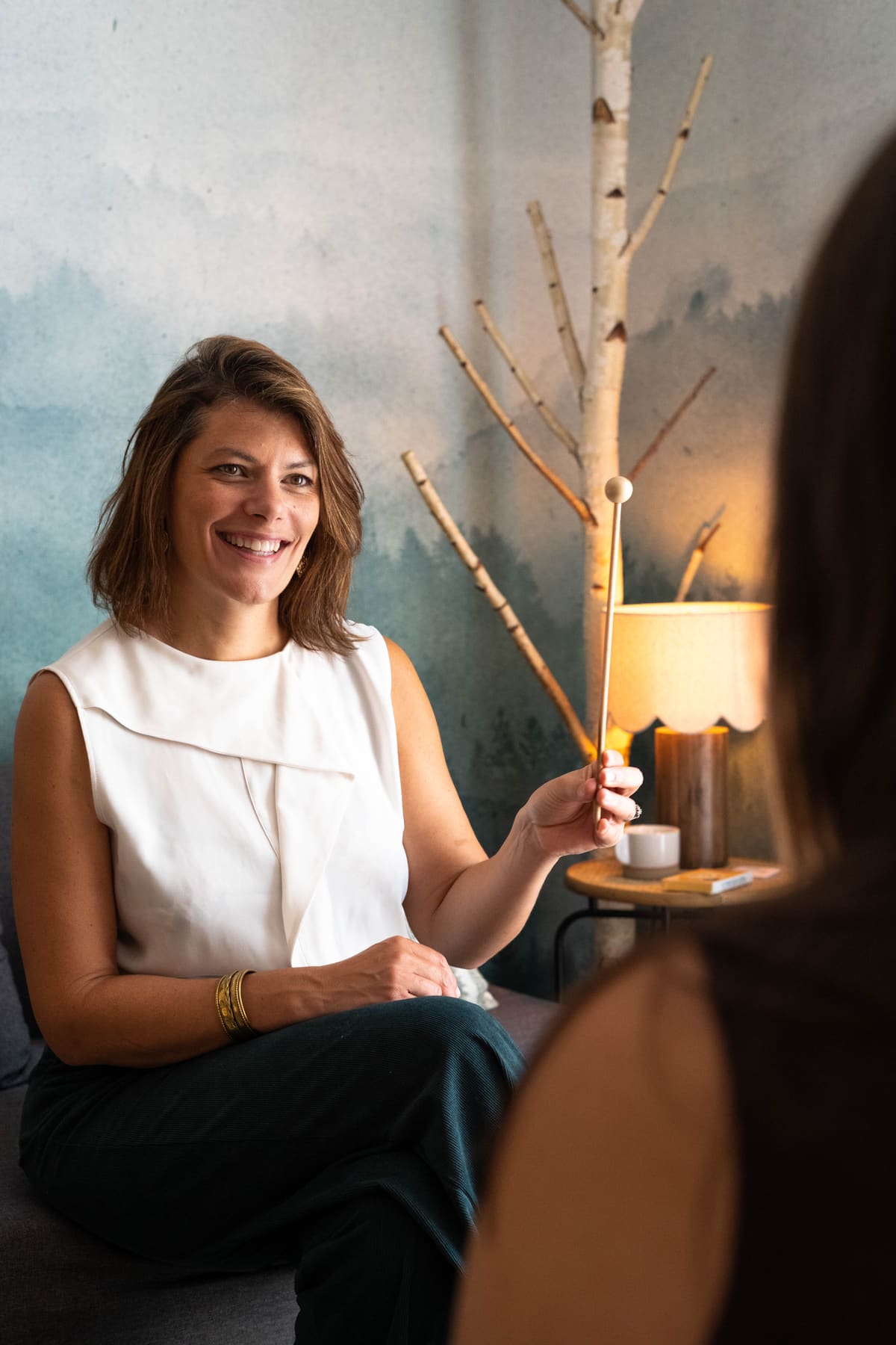 Kristel Thorand pendant une séance d'EMDR-DSA
